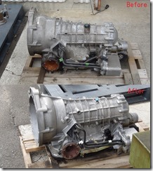 before after Porsche transmission